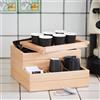 INCA PORTA CIALDE in legno di faggio, organizer per cialde e capsule caffè, zucchero e bastoncini.