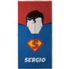 LolaPix Asciugamano. Telo mare. Regalo personalizzato. Asciugamano personalizzato. Vari disegni e dimensioni. SUPER MAN