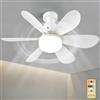Mineup 52cm Ventilatore Da Soffitto Con Luce E Telecomando, LED Dimmerabile Lampadario Con Ventilatore Da Soffitt, Silenzioso Lampada Ventilator Da Soffitto, 3 Livelli Di Vento, Per Camera Soggiorno