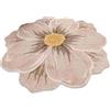 Allthingstore, tappeto a forma di fiore, in velluto imitazione cachemire, colore: giada oro, 40x40 cm, tappetino decorativo per camera da letto e soggiorno, morbido e spesso, per piedi del comò (A)