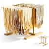 Bqkroa 30 × 29 cm - Asciugatrice per pasta in legno: design pieghevole, in legno, versatile, pieghevole, asciugabasta in legno, per cucina e uso domestico, 12 aste, colore naturale