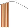 HHEMSTD Asta per tenda da doccia, a forma di L, in acciaio inox, regolabile, angolare, 70-95 x 105-165 cm, montaggio a parete, per bagno, vasca da bagno, doccia, WC