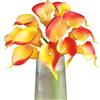 Letjolt, Bouquet di calle artificiali per matrimonio, 12 pezzi, decorazione per la casa, fiori finti, calle, rosso giallo
