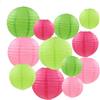 AUEJACKY Lanterne Di Carta AUEJACKY 12 Pezzi Lanterna Di Carta Rotonde Da Appendere, Multicolore Lanterne Cinesi, 15/20/25 CM, Per Decorazioni Di Matrimoni, Compleanni, Feste Ed eventi. (verde rosa)