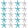 Hazrcvr Stelle Marine Decorative 30 Pezzi Azzurro e Bianco - Resina Marina per Wedding e Home Decor