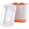 CONTITAL R1G Vaschette Alluminio Laccato 2 Porzioni | Teglie Forno Usa e Getta, Contenitori per Alimenti Monouso Bianco/Rame - 100 pezzi