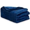 Winthome Coperta Pile Morbida Soffice, Plaid Divano Calda, Blanket Facile da Pulire, Coperta per Bambini, Adolescenti e Adulti, Coperta Peluche Adatta a Tutte le Stagioni (130x170cm, Blu scuro)