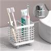 Luxspire Portaspazzolini Elettrici, Porta Spazzolini da Parete, Dispenser Spazzolini in Acciaio Inox, Supporto Spazzolini Adesivo, Organizer per Spazzolino Dentifricio, Contenitore da Bagno, Bianco