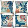Gspirit federe Acquario 4 Pack Cuscini per divani Decorativo Cotone Biancheria copricuscini Divano Caso Federa per Cuscino 45x45 cm (1)