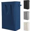 Odonata Cesto portabiancheria sottile con manici, pieghevole, 45 l (blu navy)