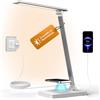 Purpurio Lampada da Scrivania a Led con Ricarica Wireless Qi, 50 Modalità