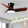 Lrenjon 80CM Ventilatore Da Soffitto Con Luce E Telecomando, Dimmerabile 6 Velocità Silenzioso Motore DC Pale Da Soffitto, Ventilatore Da Soffitto Senza Luce Per Camera Da Letto Soggiorno-Walnut Grain