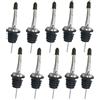 Loopunk Versatore per Bottiglie,10Pezzi Tappi in Acciaio Inox Beccuccio Conico Liquore Bottiglia Versatore Tappo Versatore Salvagoccia con Cappucci, Vino, Olio, Cocktail, Succo,ECC