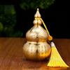 ZCLYHT Zucca in ottone Feng Shui Ornamento con Tassel Feng Shui Ottone Cinese Hu Lou Zucca Statua Decorazione per la Casa Tavolo Libreria Ornamenti Protezione Felice Hu Lu Decorazione Retro Wu Lou (Giallo)