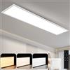 CBJKTX Plafoniera a LED Lampada da soffitto a pannello dimmerabile 120x30 cm con telecomando 48W Lampada da soffitto a pannello da soggiorno 3840LM Lampada da camera da letto moderna a luce notturna