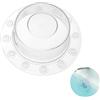 FuninCrea Tappo Vasca da Bagno, Copertura per Troppopieno, PVC, Bianco, Trasparente, 15,2 cm, 3,8 cm