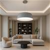TEKHOME Lampadario LED da Soffitto 36W, CCT-Switch 3000K-4000K-6500K, Design Moderno Ø45cm Regolabile in Altezza, Metallo+PS, 3240LM,Grigio, Lampada a Sospensione per Cucina, Soggiorno, Sala da Pranzo