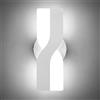 KAWELL 12W Moderno Applique da Parete LED Dimmerabile Interno LED Lampada da Muro (Bianco 6000K)