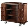 Generic Carrello Multiuso per Pulizia, Carrello Compatto per Servizio, Carrello per Pulizie Hotel con Borse in Tela Rimovibili e Ruote con Blocco per Pulizia di Hotel e Appartamenti,F Style