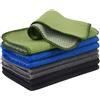 VIVOTE Microfaser Spültücher Waschbar Geschirrtücher Mit Poly-Mesh-Scheuerseite Abwaschtücher Küche Haushalt Tücher TeigReinigungstuch, 8 pezzi, 20 cm x 20 cm (Schwarz + Dunkelgrau + Blau + Grün)