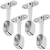 SOTECH 2 paia 4 pezzi Supporti per aste per guardaroba per 2 ovali | 30 x 15 mm Cromo lucido Regolabili in altezza 84 - 112 mm