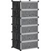 HOMCOM 6 cubi contenitore organizer modulare armadio organizer Nero
