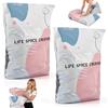 LTFIOON 2 Pezzi Sacchetti Sottovuoto senza Pompa, Sacchetti di Compressione Ermetici - Sacchetti Salvaspazio per Vestiti, Piumoni, Cuscini, incl. 2 Fermo Scorrevole, Riutilizzabili