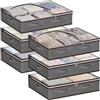 JAECU 6pcs 40L Contenitori Sottoletto per Vestiti Salvaspazio, 60x45x15cm