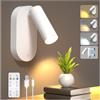 Lamptobe Applique da Parete Interno,1 Pack Faretti LED per interni con timer e telecomando,Faretti da Soffitto Orientabili per piante, luci per quadri,per piante o opere d'arte