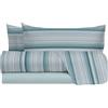 hermet Set Lenzuola Matrimoniali 100% Cotone, Completo Letto Matrimoniale, 2 Piazze Fantasia Righe, Lenzuolo da Sopra + Lenzuolo da Sotto + 2 Federe