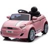 Macchina Elettrica per Bambini Licenza Fiat 500 12V con Telecomando Rosa