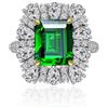 GemKing R1158 Classic temperament S925 silver 4ct high carbon diamond ring 9 * 11 emerald cut full diamond finger