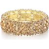 EVER FAITH - Bracciale elegante da sposa in cristallo austriaco rotondo da donna, Cristallo