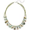 FULU AUTUMN Collana di perle Bohemian girocollo multistrato per donna gioielli fantasia Statement con pietre naturali e cristalli regalo per la festa della mamma, normale, Cristallo Pietra, Senza