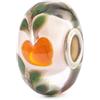 Trollbeads Perle di vetro di frutta di pesca | Perle in vetro resistente