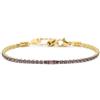 MARLU' Bracciale tennis 2,5mm con zircone centrale 31BR0006G (Viola)