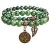 Farfume Braccialetti Chakra da donna - Bracciale con cristalli di pietre curative per donna Bracciale con pietre preziose naturali - Un set di braccialetti con doppia perla(Pepidote)