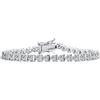Bling Jewelry Bracciale Tennis Solitario Rotondo Moderno da Sposa 10 CTW AAA CZ per Donna Matrimonio Zirconia Cubica Placcato Argento Rodio 7,5 Pollici