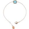 Bronzallure Bracciale Catena Forzatina con Prisma Gem a Baguette placcato oro rosa 18 carati WSBZ02463.PA