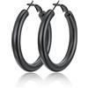 FindChic Orecchini Cerchio Donna in Acciaio Inox 20-80mm | Orecchini Donna Cerchio Resistenti, Leggeri ed Eleganti, 20-80mm, Oro Argento Nero Opzionale, con Scatola Regalo