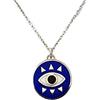 MYSTIC JEWELS by Dalia - Collana rotonda a forma di occhio per buene fortuna, in argento Sterling 925 smaltato