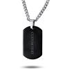 Bling Jewelry Personalizzato Medio Pianura Semplice Base Cool Uomini Incisione Nero Dog Tag Collana Per Gli Uomini Adolescenti Ip Acciaio Inox 24 Pollici Catena Personalizzabile