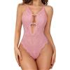 Aranmei Lingerie Donna Body da Donna in Pizzo Floreale Smerlato Con Incrocio Sul Retro Lingerie Teddy Body Sexy Intima da Notte