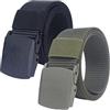 YunYunStrap Cinture uomo, cintura militare tattica in nylon con fibbia senza metallo, confezione da 2