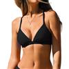 CUPSHE Bikini da donna con scollo a V, triangolo, pizzo, Nero , XS