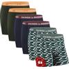 DANISH ENDURANCE Boxer Uomo Cotone, 6 Paia, MC (2X Verde/Arancione, 2X Blu Blu Navy/Bordeaux, 2X Verde retrò), XXL