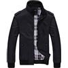 ZH8FCHAN Giacca Militare da Uomo Casual Bomber Jacket Stand Collar Giacca a Vento con Spalline (Black,3XL,3XL)