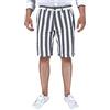 Evoga Pantaloni Corti Uomo in Lino a Righe Casual Bermuda Pantaloncini Estivi