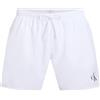 CALVIN KLEIN CALVIN KLEIN Pantaloncini da Bagno Uomo Bianco KM0KM01101 YCD, Orchidea bianca/flyaway, L