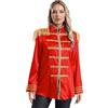inhzoy Costume Domatrice Circo Donna Giacca da Domatrice Presentatrice del Circo Maniche Lunghe Cappotto Circo Ringmaster Costume Carnevale Halloween Abiti Travestimenti